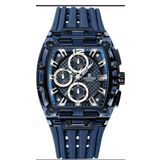 Naviforce Erkek Spor Kol Saatleri (Kronograf/Su Geçirmez/Aydınlık/Takvim) Erkekler için Silikon Kayış Kuvars