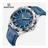 Naviforce Lacivert Deri Kayışlı Analog Kol Saati