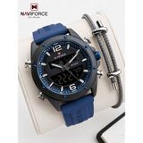 Naviforce Silokon Kordon Dijital & Analoğ Mekanizma Bileklik Hediyeli 3 Atm Erkek Kol Saati NF9264.2 - Standart