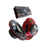 Navigo 16 Cm Tweeterlı Coaxial Hoparlör Takımı Metalik Kırmızı + Kapak