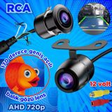Navigold 170'' GENİŞ AÇI BALIK GÖZÜ AHD 720P KELEBEK KAMERA ÖN YAN VEYA ARKA KULLANIMA UYGUN 12 V 18,5 mm