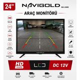 Navigold 24" 12V / 220V Led Monitör Hdmı Vga Dahili Hoparlör Kumandalı Karavan Ve Kamp Tv Ekranı