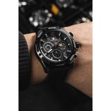 NAVIMARINE Siyah Silikon Kordon Siyah Kadran Erkek Kol Saati NV10010-S