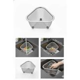 NaviRa Home Lavabo Köşesi Atık Süzgeci ve Meyve Sebze Yıkama Sepeti | Üçgen Delikli Metal Süzgeç