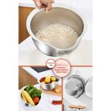 NaviRa Home Paslanmaz Çelik Pirinç Süzgeci Makarna Salata Süzg eci Paslanmaz Çelik Süzgeç Metal Süzgeç