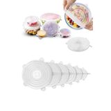 NaviRa Home Silikon Streç Kapak 6'lı Tazelik Koruyucu Saklama Kabı Esnek Tencere Bonesi Gıda Kase Örtüsü