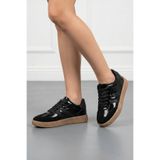 NAVİSHOES Siyah Kadın Retro Sneaker Şeritli Günlük Spor Ayakkabı 122NAV