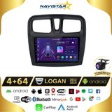 Navistar Dacia Logan 2012-2019 Model 4 GB + 64 GB Android 13 Kablosuz Carplay Navigasyon Multimedya Sistemi