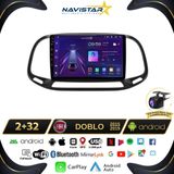 Navistar Fiat Doblo 2015-2019 Model 2 GB + 32 GB Android 13 Kablosuz Carplay Navigasyon Multimedya Sistemi