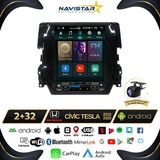 Navistar Honda Civic Tesla 2016-2020 Model 2 GB + 32 GB Kablosuz Carplay Navigasyon Multimedya Sistemi