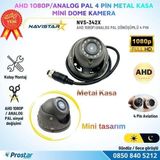 Navistar Metal Kasa AHD 1080P/Analog Pal Mini Dome Araç Kamerası 4 Pin Aviation