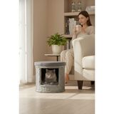 Navruz Metal Premium Rattan Yıkanabilir Kedi Evi - Gri - Gri