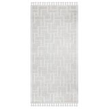 Nawada Krem Geometrik Polip Modern Geometrik Etnik Desenli Boho Makinada Yıkanabilir Hav Toz Vermez Leke Tutmaz Kaymaz Taban Dijital Makine Baskı Halı Oturma Odası Salon Yolluk Koridor Mutfak Halısı