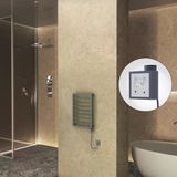 Naxos Elektrikli Havlupan 450X655 Antrasit Texture (Ktx3 Termostat) 300W Spiral Kablolu