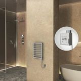 NAXOS Elektrikli Havlupan 450x655 Gri 7012 Texture (KTX3 Termostat) 300W Spiral Kablolu