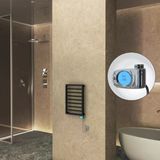 NAXOS Elektrikli Havlupan 450x655 Siyah Mat (Musa Termostat) 300W