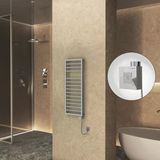 NAXOS Elektrikli Havlupan 500x1193 Gri 7012 Texture (KTX1 Termostat) 600W Spiral Kablolu