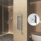 NAXOS Elektrikli Havlupan 500x1193 Krom (KTX3 Termostat) 300W Spiral Kablolu