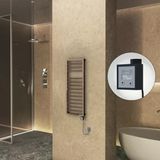NAXOS Elektrikli Havlupan 500x1193 Rose Gold Parlak (KTX3 Termostat) 300W Spiral Kablolu
