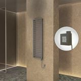 Naxos Elektrikli Havlupan 500X1655 Antrasit Texture (Ktx1 Termostat) 600W Spiral Kablolu
