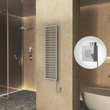 NAXOS Elektrikli Havlupan 500x1655 Gri 7012 Texture (KTX1 Termostat) 600W Spiral Kablolu