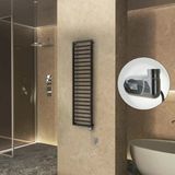NAXOS Elektrikli Havlupan 500x1655 Siyah Mat (Thesis Termostat) 600W
