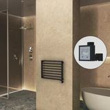NAXOS Elektrikli Havlupan 800x578 Siyah Mat (KTX3 Termostat) 300W