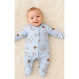Nayinom Ayıcıklı Patikli Erkek Bebek Tulum - Gri - 3 Ay