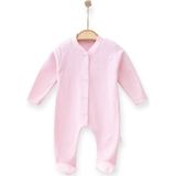 Nayinom Pamuklu Patikli Tulum - 0 - 3 Ay - Pembe
