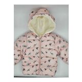 naynes Bebekler için Kışlık Montlar, Erkek ve Kız, Kapşonlu Polar Ceket (100 cm-3 Yaş / Pembe)