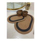 NAYS HOME Jüt , Hasır ,banyo Paspas Takımı, Banyo Sepet Takımı, Klozet Takımı