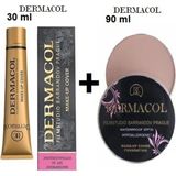 Nayss Dermacol Fondöten 30 ml + Porselen Kapatıcı 90 Ml. Dövme, Iz Leke Kapatıcı Su Bazlı 2 Li Set 211 - TEN TONU