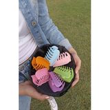 Naz Aksesuar Naz 6 Lı (10 Cm) Mat Renk Büyük Boy Rengarenk Mandal Toka Seti