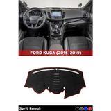 Naz Oto Ford Kuga (2015-2019) 3d Torpido Koruyucu Kılıf - Ön Göğüs Panel Kaplama - Kırmızı Şerit