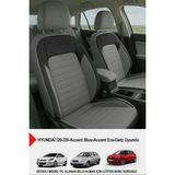 Naz Oto Mocha Taytüyü Oto Koltuk Kılıfı (Hyundai I20-I30-ACCENT Blue-Era-Getz Uyumlu) - Gri