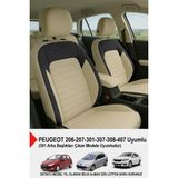 Naz Oto Mocha Taytüyü Oto Koltuk Kılıfı (Peugeot 206-207-208-306-307-407 Uyumlu) - Bej