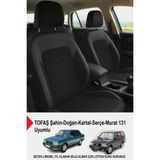 Naz Oto Mocha Taytüyü Oto Koltuk Kılıfı (Tofaş Kartal-Şahin-Doğan-Serçe-Tempra Uyumlu) - Siyah