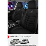 Naz Oto Panther Serisi Keten Kumaş Oto Koltuk Kılıfı (Ford Focus-Fiesta-Escorta Uyumlu) - Siyah