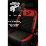 Naz Oto Thor Tay Tüyü Oto Koltuk Kılıfı (Renault-Fluence-Megan 1-2-3-Clio-Symbol-Taliant-Toros Uyumlu) - Kırmızı