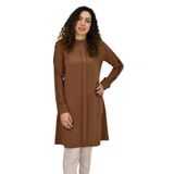 Nazal Kadın Köprü Dikişli Puntalı Tunik Taba 40 BGL-ST03600