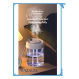 Nazalya 2 Litre Typ-c Girişli Işıklı Ultrasonik Hava Nemlendirici Buhar Makinesi Dijital