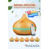 Nazalya Büyük 550 Ml Hava Nemlendirici Ultrasonik Ortam Nemlendirici Oda Nemlendirici Işıklı Zamanlayıcılı