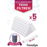 Nazalya H2O Hava Nemlendirici Buhar Makinesi Filtresi 5 Adet Uyumlu - Beyaz