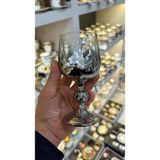 Nazan Home 6 Kişilik Bohemia Kristal Gümüş Incili Ayaklı Kahve Yanı Su Bardağı - 150 ml