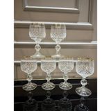 Nazan Home Bohemia Kristal Gold Kesme El Işi Kahve Yanı Su Bardağı - Altın