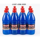 NAZAR 8 Adet Jel Reşo Yakıtı 500 ml (450 Gr) Isıtıcı Jel Yakıt - 8 Şişe x 500 mL
