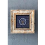 Nazar Ağaç Çerçeveli Taş Tablo 20x20 cm-Wall Decor Oscar Stone Decor