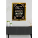 Nazar Ayeti Gold Tek Parça Pleksi Tablo, 60 x 80, PT-039