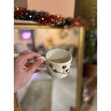 Nazar Boncuğu Detay Kahve Fincanı Mug 24K Altın-2 - Beyaz