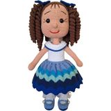 Nazar Boncuğu Kıvırcık Saçlı Karnaval Bebek Amigurumi Organik Oyuncak